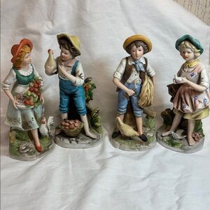 Set of 4 Vtg HomCo Farm Figurines